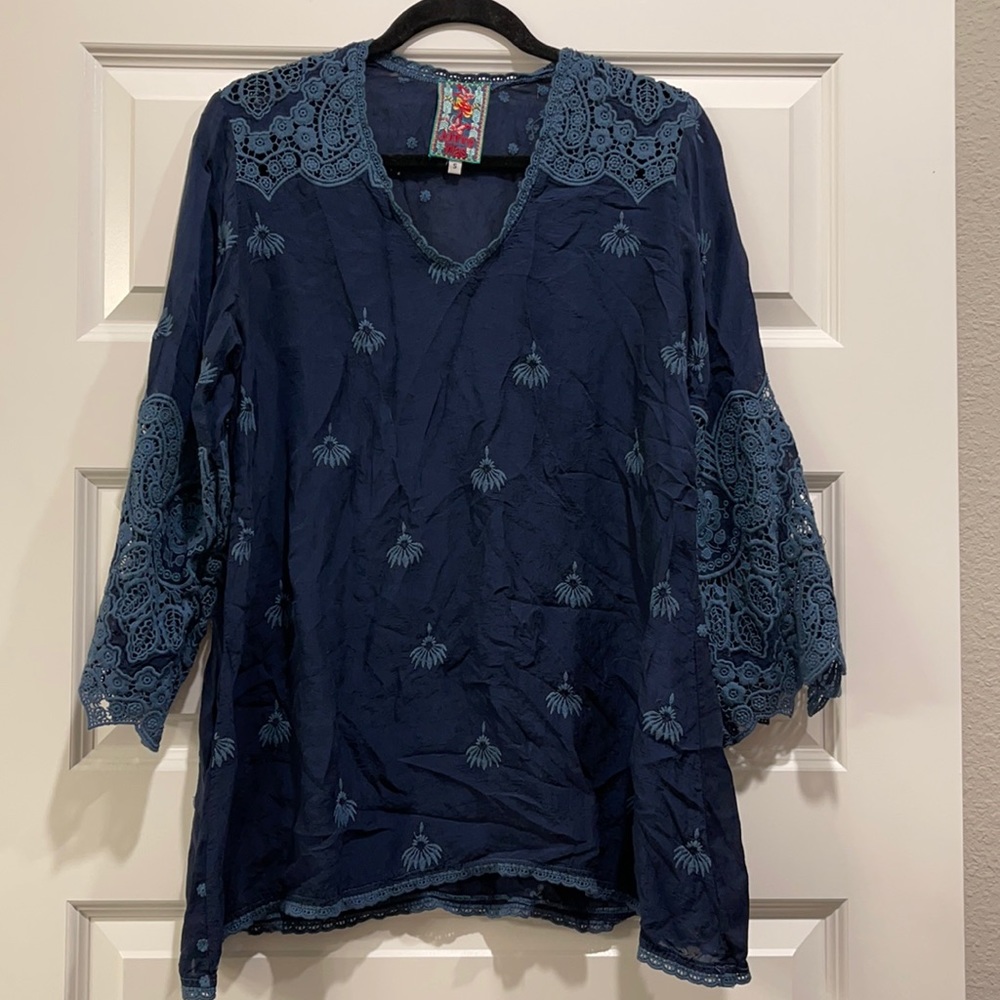 Johnny Was Floral Embroidered Tunic